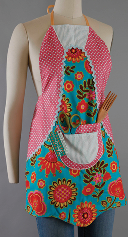 Womens apron: Bouquet de fleurs